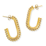 Beaded Hoop Earrings - Gold, Women's Earrings Collection