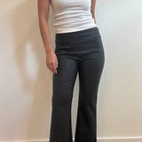 Faux Leather Low Rise Flare Pant - black, womens pants collection
