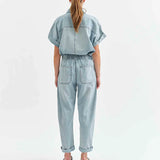Daze - Villa Drawstring Barrel Leg - denim, womens pants collection