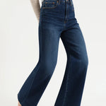 Daze - High Rise Wide Leg - dark denim, womens jean collection