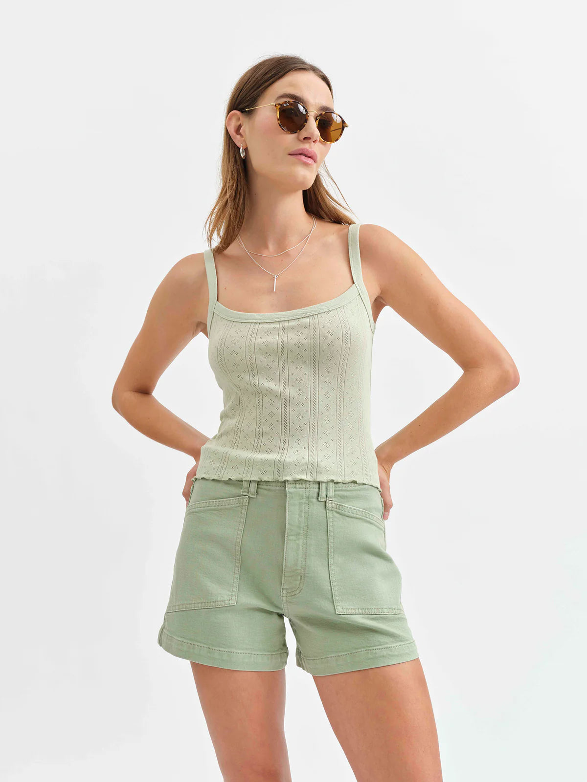 Blossom Tank Top - Pistachio, Women's Tops Collection