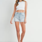 Just Black - Comfort Stretch Weekend Short - Light Denim, Women's Denim Short's Collection