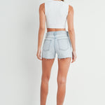Just Black - Comfort Stretch Weekend Short - Light Denim, Women's Denim Short's Collection