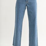 Just Black - HR Full Length Retro Straight - Medium Denim, Women's Jean Collection