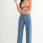 Just Black - HR Full Length Retro Straight - Medium Denim, Women's Jean Collection