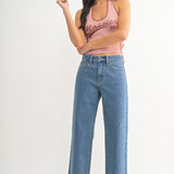 Just Black - HR Full Length Retro Straight - Medium Denim, Women's Jean Collection