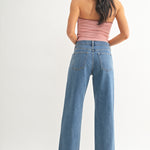 Just Black - HR Full Length Retro Straight - Medium Denim, Women's Jean Collection