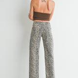 Just Black - Low Rise Relaxed Straight Leg - Leopard, Women's Denim Collection