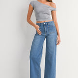 Just Black - Mini Patch Pocket Flare