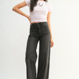 Just Black - Mini Patch Pocket Flare