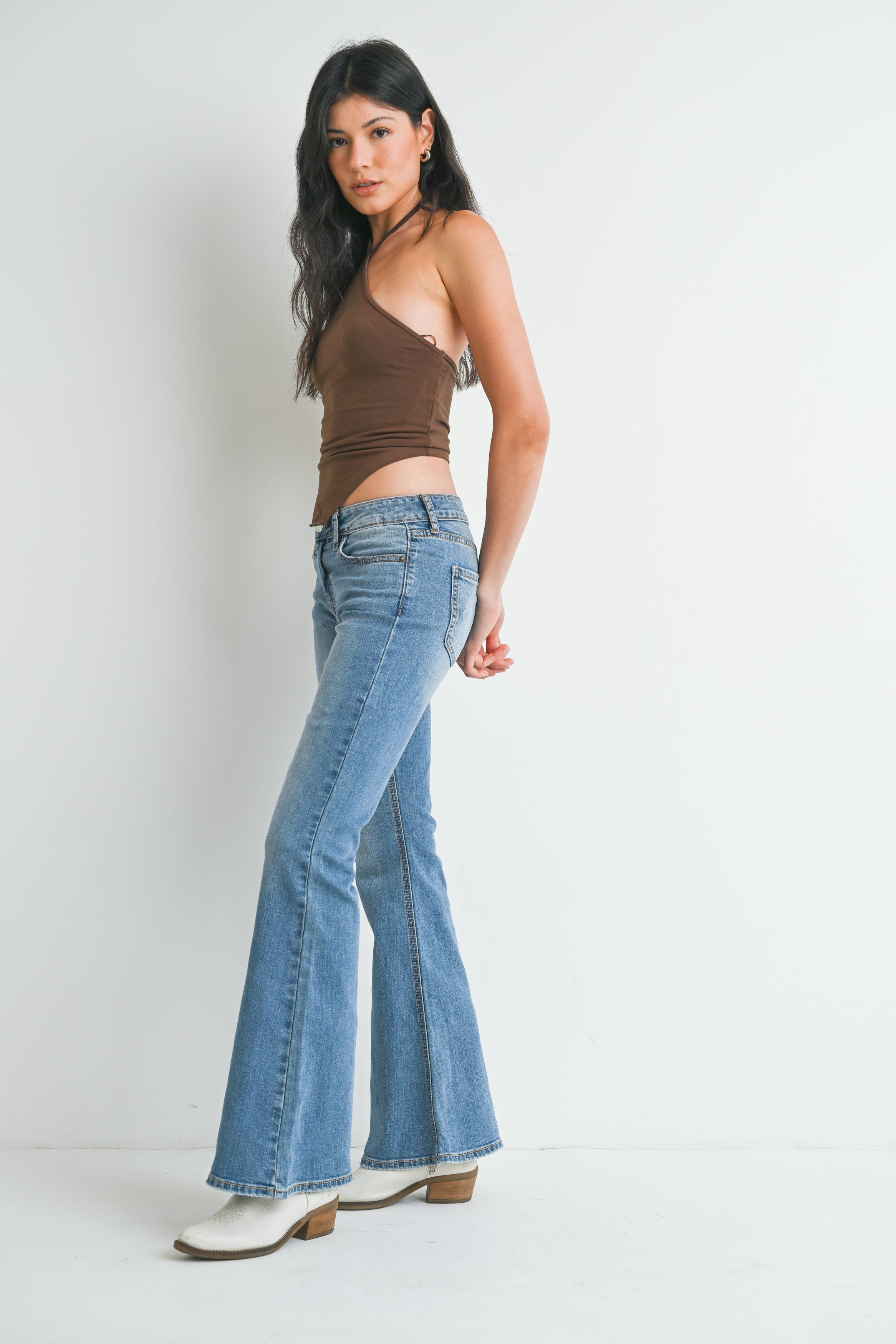 Just Black - Low Rise Western Bootcut - Medium Denim, Women's Jeans Collection