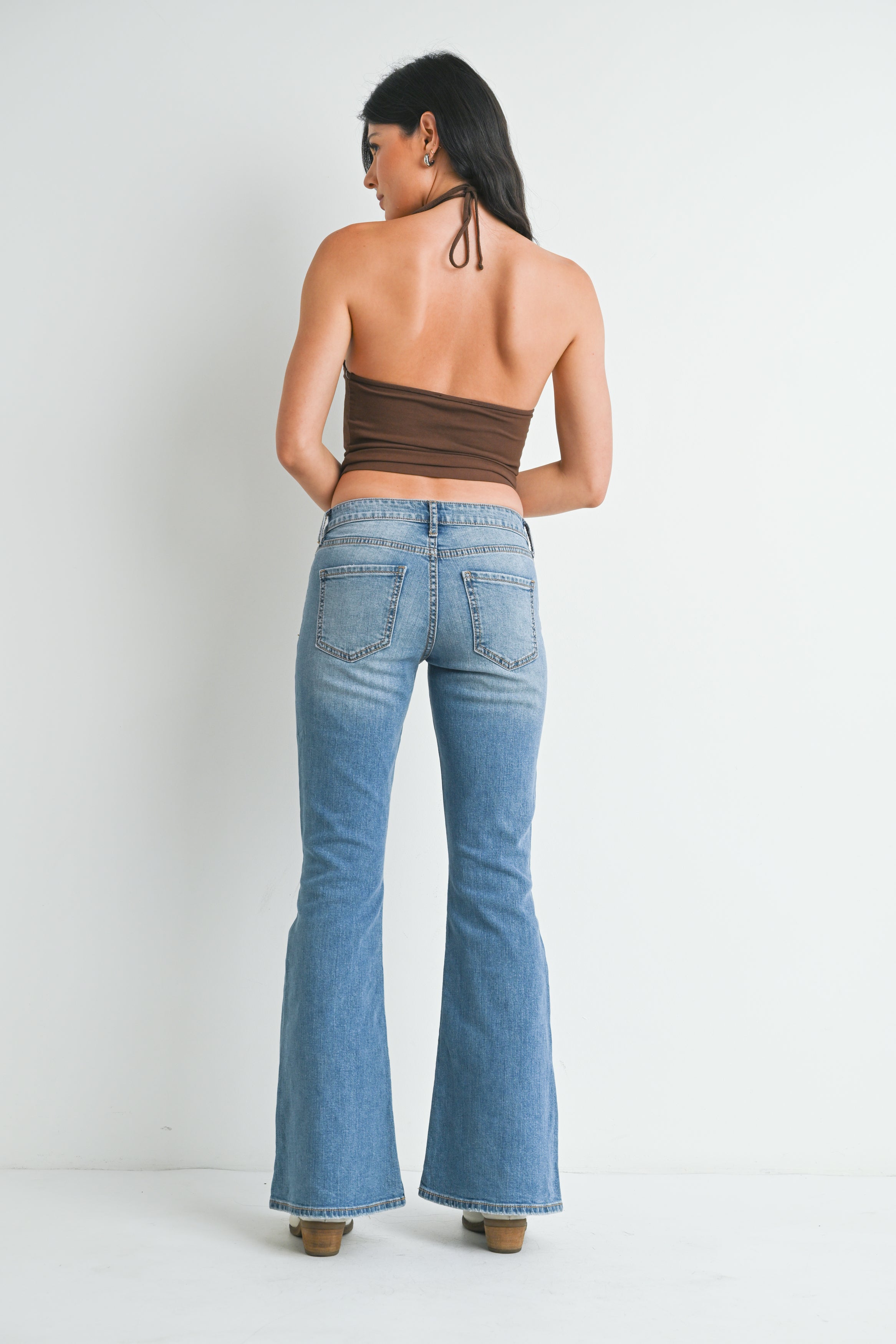 Just Black - Low Rise Western Bootcut - Medium Denim, Women's Jeans Collection