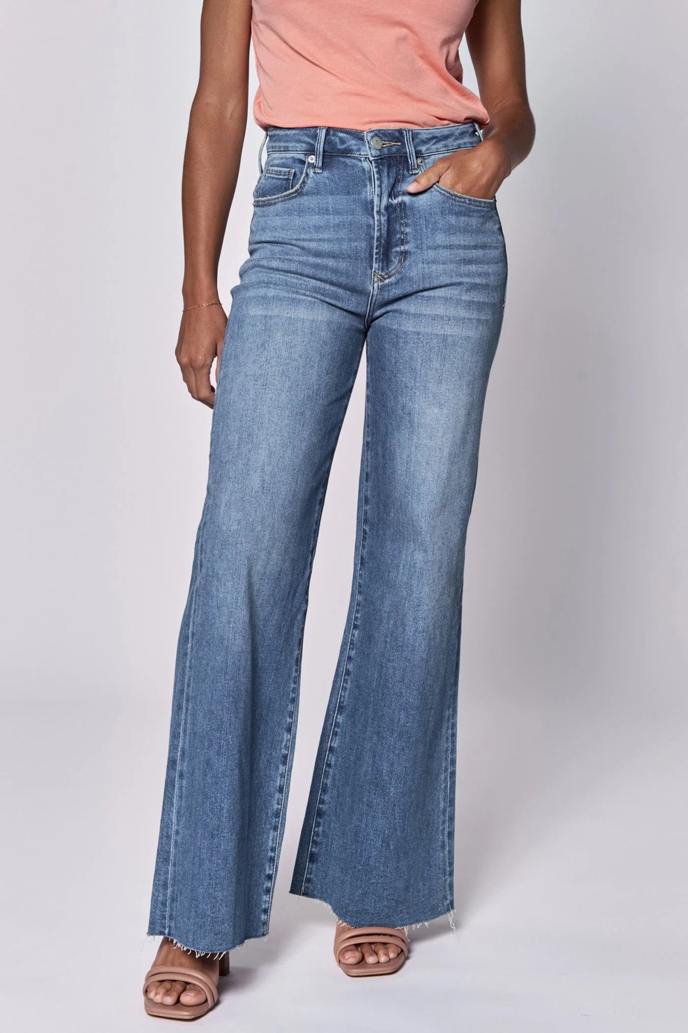 Dear John - High Rise Wide Leg - medium denim, womens jean collection