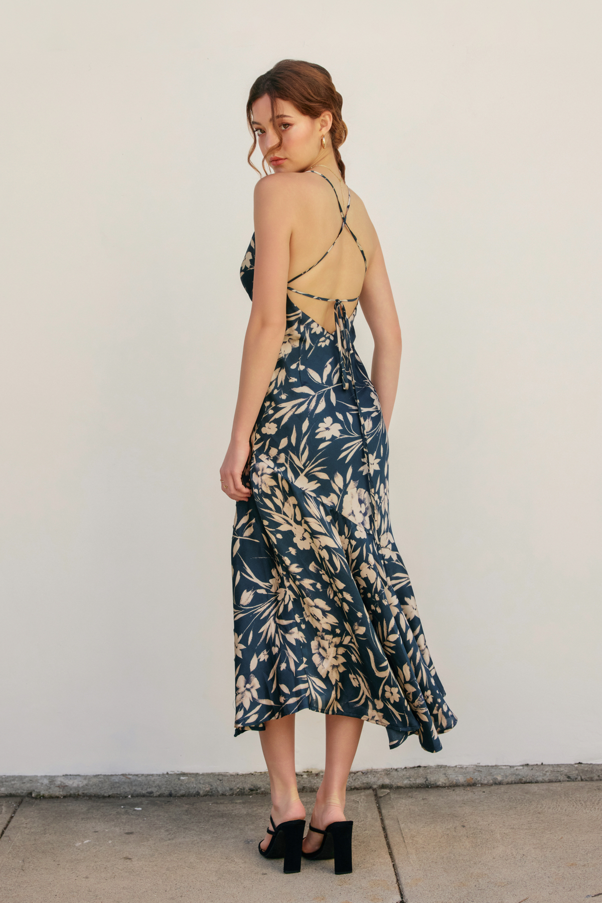 Lace Trim Tie Back Maxi - Teal, Women's Dresses Collection