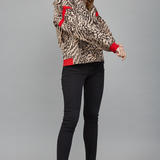 Open Back Sweater - taupe/brown/ red, womens sweater collection