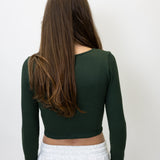 Long Sleeve Ribbed Crop Top