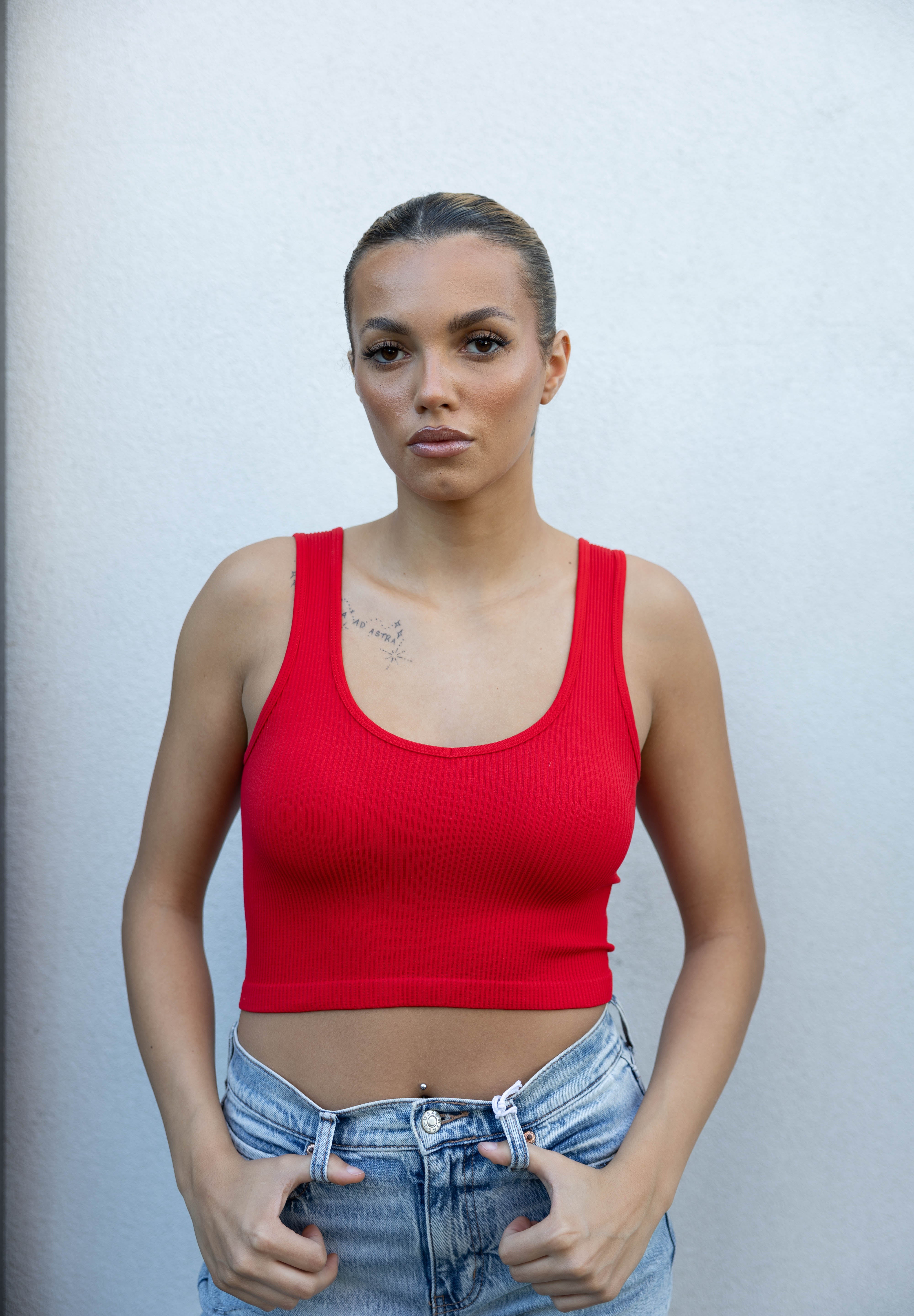 Crop Top - Red, Women's Tops Collection