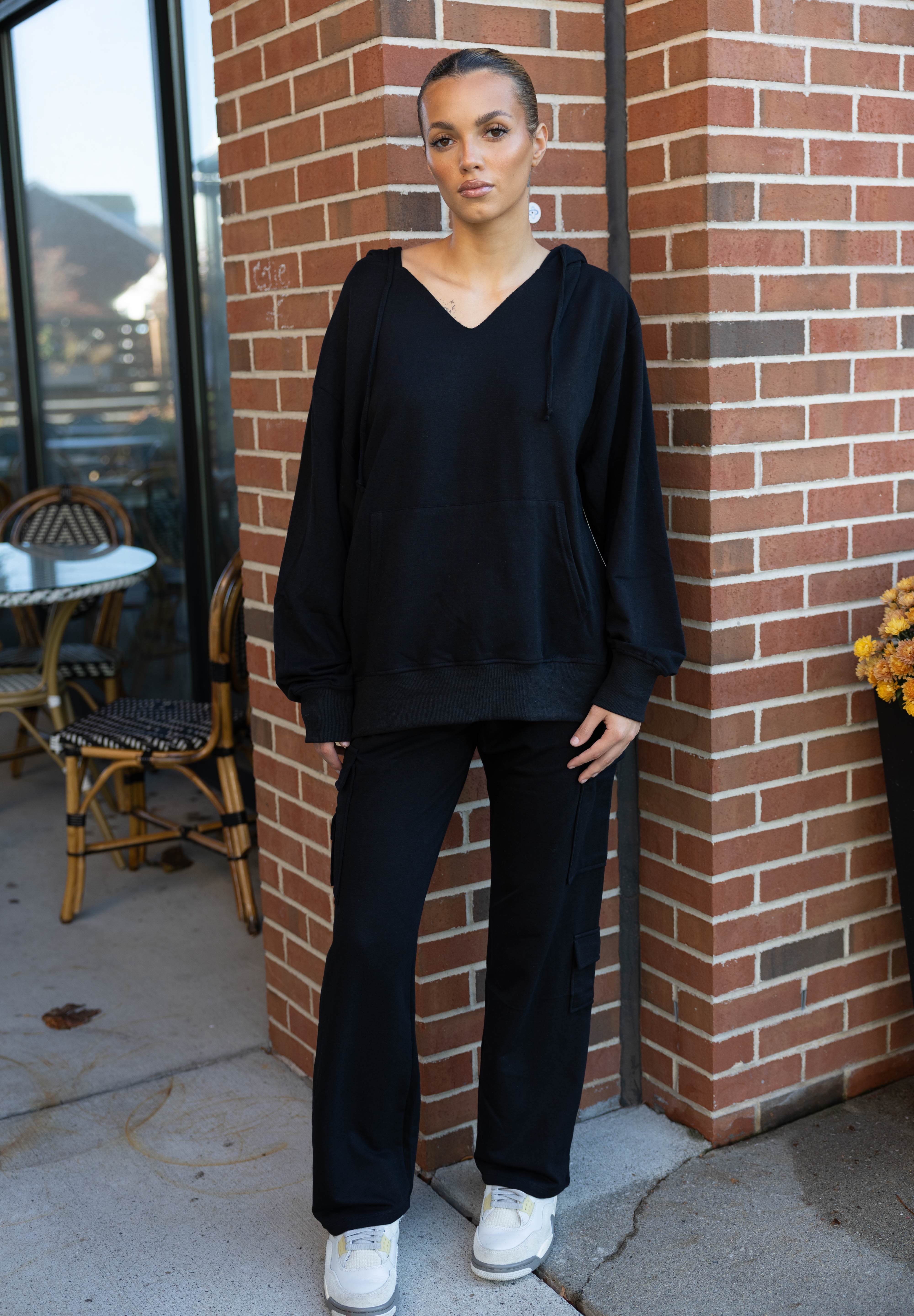Brush Soft Cloud Cargo Pocket - Black, Women's Lounge Collection