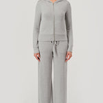 Brushed Fleece Zip Up Sweatshirt - grey, womens sweatshirt/matching set collection