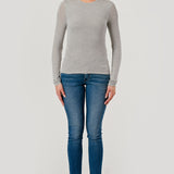 Double Layered Baby Hacci Long Sleeve - grey, women's top collection