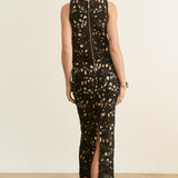 Crochet Top And Midi Skirt - Black, Women's Matching Sets Collection