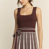 Tank With Pleated Stripe Dress