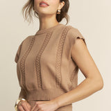 Knit Extended Sleeve Top and Pant Set - Mocha, Women's Matching Sets Collection