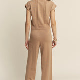 Knit Extended Sleeve Top and Pant Set - Mocha, Women's Matching Sets Collection