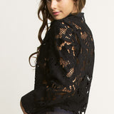 Fishnet Crochet Lace Top