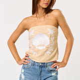 Shell Tube Top - Taupe, Women's Top Collection