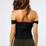 Off Shoulder Corset Top - black, womens top collection