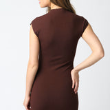 Sleeveless High Neck Dress