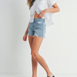Just Black - Slight Distressed Stretch Short