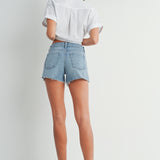 Just Black - Slight Distressed Stretch Short