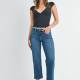 Just Black - Petite Straight Leg Jean