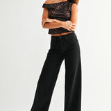 Just Black - HR Full Length Straight Jean - black, womens jean collection