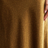 Leopard Print Midi Skirt - mustard, womens skirt collection
