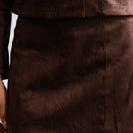 Suede Mini Skirt - Chocolate, Women's Skirts Collection