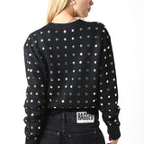 Stud Cardigan - black, womens cardigan collection