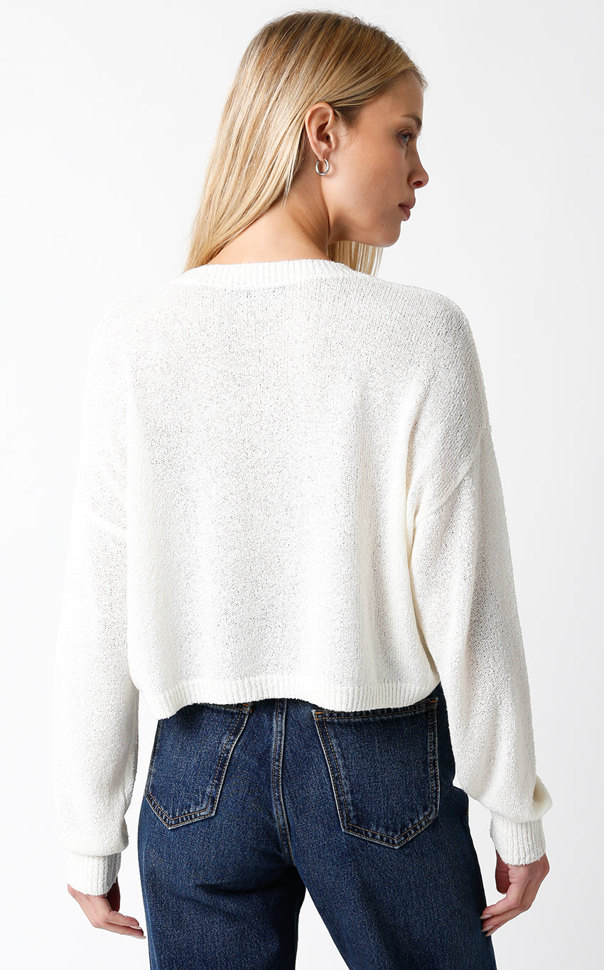 American Flag Sweater - Off White, Women's Sweater Collection
