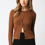 Long Sleeve Button Front Sweater