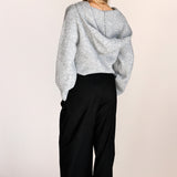 Hooded Knit Blazer - grey, women's blazer collection