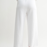 Malibu Wide Leg Fleece Pant - White, Women's Lounge/matching set Collection