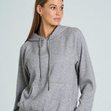 Waffle Knit Drawstring Hoodie - Grey, Women's Lounge/matching set Collection
