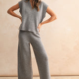 V-Neck Sweater Vest Top - Espresso, womens sweater / matching set collection