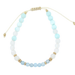 Beaded String Bracelet - blue multi, womens bracelet collection