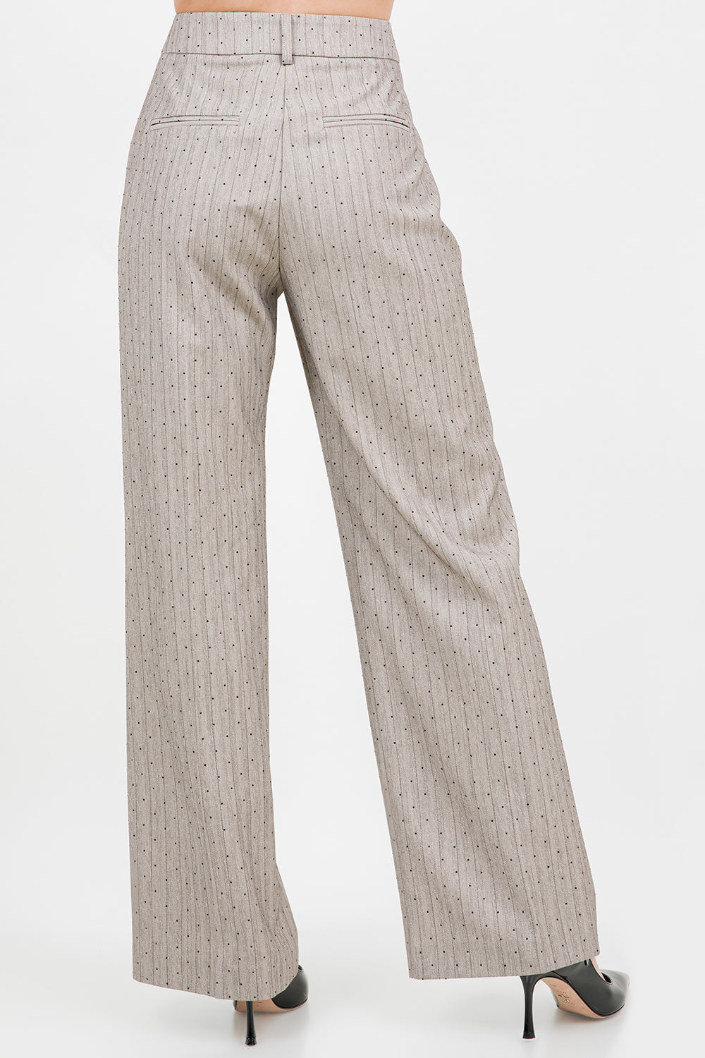 Rhinestone Pinstripe Trousers - taupe, womens pants/matching set collection