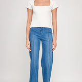 Straight Leg Stretch Pant - Denim Blue, Women's Jeans Collection