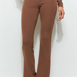 Stripe Flare Pant - brown multi, womens pants/matching set collection