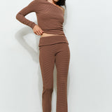 Stripe Flare Pant - brown multi, womens pants/matching set collection